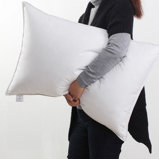 Five Star Hotel White Bedding Pillow by Goose Duck Down High Quality Soft Pillow Cushion