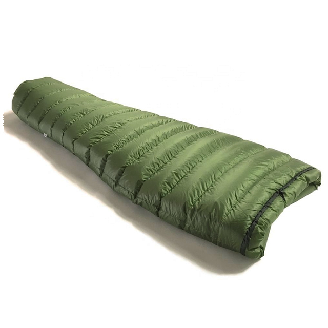 Outdoor Ultralight Backpacking Quilt Blanket Style Quilt Style Down Sleeping Bag with Zippered Foot Box for Outdoor Camping